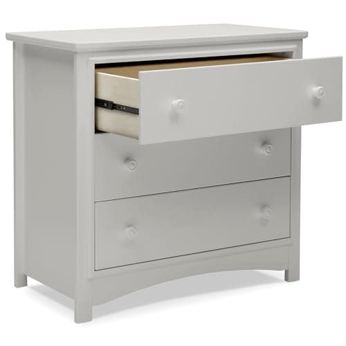Delta Children Perry 3 Drawer Dresser with Changing Top and Interlocking Drawers, Moonstruck Grey 13