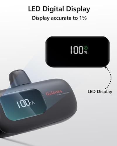 Galeces Mini Portable Charger for iPhone 20W 5000mAh USB-C Power Bank for iPhone 15 Charger Fast Charging Compatible with iPhone 16 15 Pro/15 Plus/15 Pro Max/iPad/AirPods Samsung (Black) 6