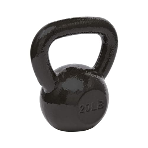 Amazon Basics Cast Iron Kettlebell for Strength Training Exercise, 20 Pounds, Black