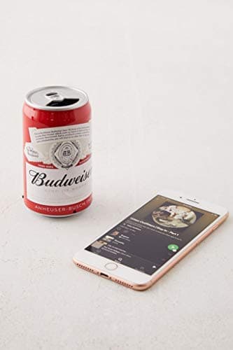 Budweiser Bluetooth Can Speaker Portable Wireless Audio Stereo Speaker Official Travel Music Player Outdoor Universal Music Box for All Devices Surround Sound System Red Bud 9
