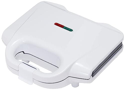 Amazon Basics Waffle Maker 2-Slices White with Non-stick coating and Easy to Clean, 700W