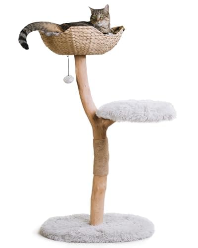 Mau Lifestyle Gray Uni Cat Tree, 43" H, 27 LBS, Grey/Gray
