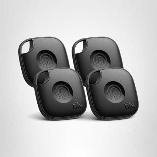 Life360 Tile - Bluetooth Tracker, Keys Finder and Item Locator for Keys, Bags and More. Phone Finder. Both iOS and Android Compatible. 4-Pack (Black) 9