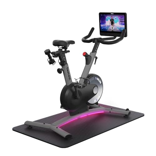 Smart Exercise Bike, Indoor Exercise Bike With 15.6'' TouchScreen, Stationary Bike With Auto Resistance, Bluetooth, Scenic Rides, Training Algorithm, Gamified Riding With Expert Instructors (Mist Grey)