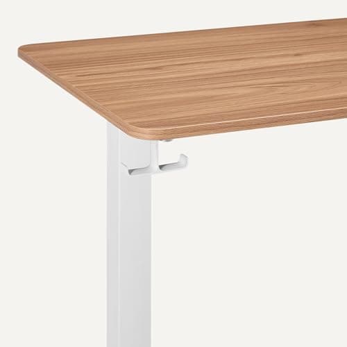 Amazon Basics Electric Standing Desk, Height Adjustable Home Office Desk, White/Oak Effect 5