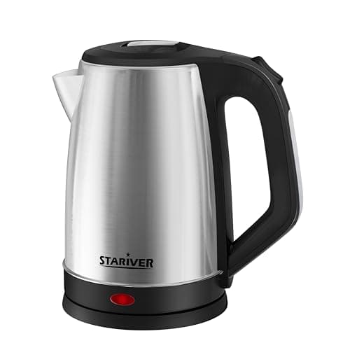 Stariver 2.5L Large Electric Kettle, BPA Free Stainless Steel Water Heater, Fast Boil Electric Tea Kettle, Water Boiler with Auto Shut-Off & Boil-Dry Protection for Family (10-12 Cups)