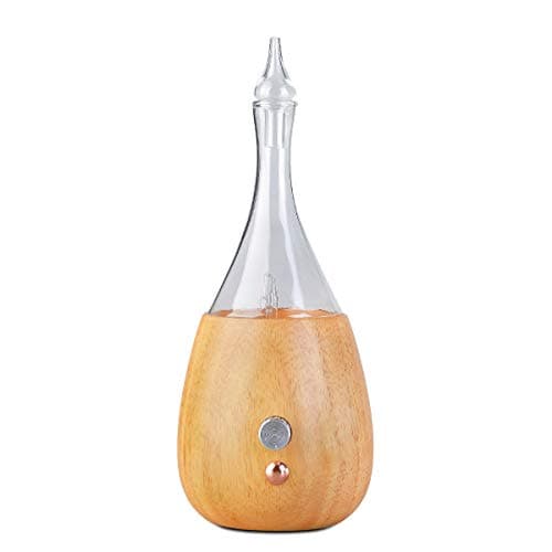 Lychee Essential Oil Diffuser Humidifiers, 7 Colors Light Setting, Quiet Diffuser, Small Aromatherapy Diffuser with Wood Grain Base for Home Bedroom Office Yoga Nice Gift