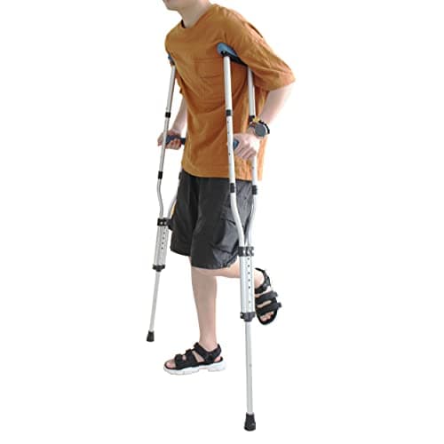 MaxWorks 50601 Aluminum Folding Height Adjustable Underarm Crutch, Blue, Pack of 2 5
