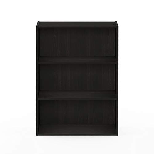 Furinno PASIR Book Shelf, 3-Tier Bookshelf, Storage Shelves Bookcase, 9.7 x 23.7 x 31.5, for Living Room, Bedroom, Home Office, Espresso 8