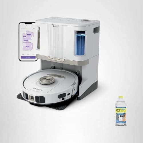 Shark Robot Vacuum & Mop Combo, PowerDetect NeverTouch Pro, Pad Wash & Dry, 60-Day Debris Capacity, 5PowerDetect Technologies,White,AV2800ZE, for Carpets & Hardfloors 15