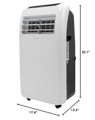 SereneLife Portable Air Conditioner with Heat & Built-in Dehumidifier 10,000 BTU, Portable Heater & AC for Rooms up to 450 Sq Ft - Remote Control & Window Mount Exhaust Kit Included 9
