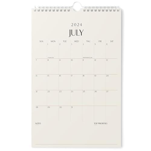 Karto Wall Calendar 2024-2025 - Vertical 11x17 inch Runs Until December 2025 - Boost Your Productivity and Easy Planning with the Aesthetic Monthly Calendar - Beige