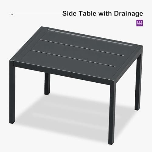 PURPLE LEAF 2 Pieces Outdoor Chaise Lounge Aluminum Patio Lounge Chair with Wheels and Armrests Outdoor Lounge Recliner Chair for Pool Backyard Beach Grey 9