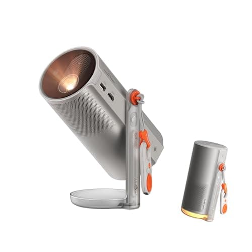 XGIMI MoGo 4 Laser Portable Projector with 4 Filters, 550 ISO Lumens, 360° Built-in Stand, Built-in Battery, 2.5H Movie Time, Google TV with Licensed Netflix, 2×6W Harman Kardon