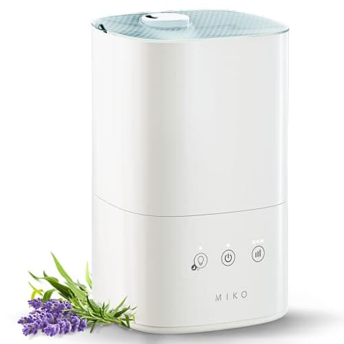MIKO Ultrasonic Humidifiers for Large Room & Bedroom- Water Filter, Auto Mode, No Leak Design, Sleep Mode, Built-in Timer, Humidifier for Babies & Home,