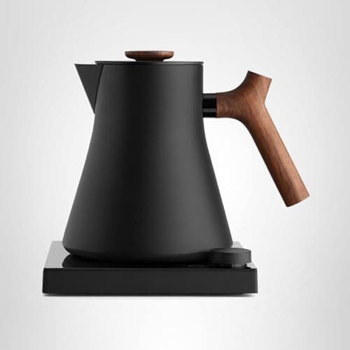 Fellow Corvo EKG Pro Studio Edition Electric Tea Kettle - Quick Heating, Precise Temperature Control, Scheduling, Built-in Brew Timer - Matte Black with Walnut Handle - 0.9 Liter 8