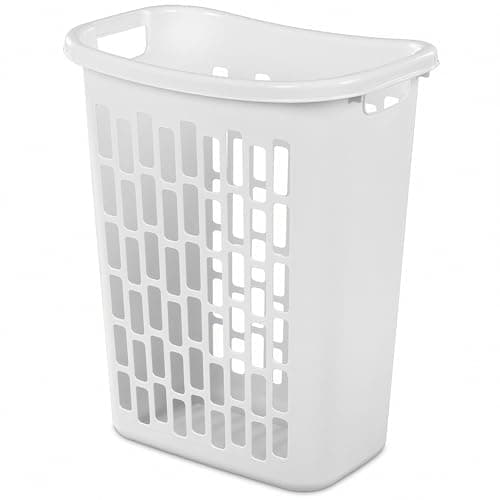 3-Pack Tall & Slim Open Rectangular Plastic Laundry Hamper for Adults – With Handles for Transporting Clothes, Ideal for Bathroom, Bedroom Closets & Laundry Room, Large Capacity, White 8