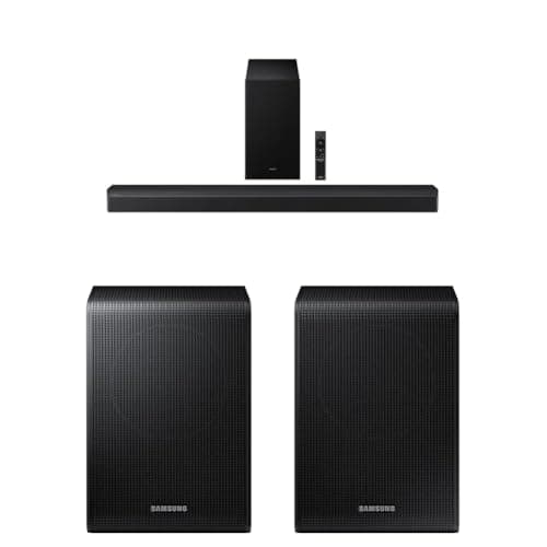 Samsung B-Series Soundbar HW-B750F 5.1 ch Subwoofer (2025 Model) Voice Enhance Mode, Q-Symphony, Adaptive Sound 9250S Wireless Rear Speaker Kit, Black (SWA-9250S/ZA, 2025)