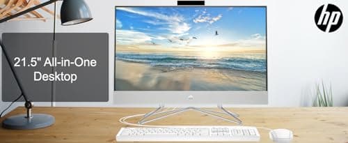 HP All-in-One Desktop Computer, 21.5" FHD Display, Intel Celeron J4025 Processor, 16GB RAM, 256GB SSD, Webcam, HDMI, RJ-45, Wired Keyboard&Mouse, Wi-Fi, Windows 11 Pro 6