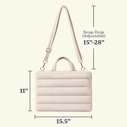 Vandel 15-16 inch Laptop Carrying Case Sleeve with Strap, Shoulder Bag with Handle, 16 in Laptop Computer Bag for Women, MacBook Air 15 Inch Carrying Case, MacBook Pro 16, 15.6 in HP, Dell Messenger 7