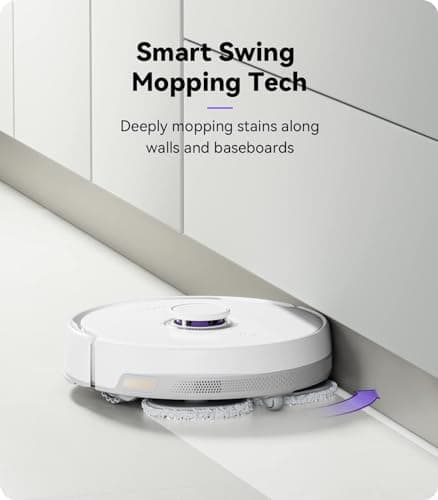 NARWAL Freo Mate Robot Vacuum and Mop Comb, Washing & Drying, Dirt Sense Ultra Clean, Auto Add Cleaner, LCD Display, Smart Swing, Arcuate-Route, WiFi, APP Control, White 5