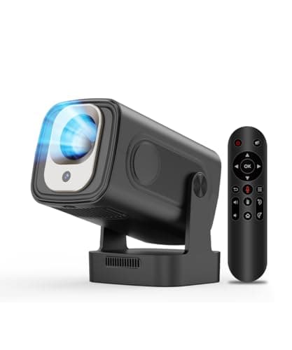 Mini Projector with Wifi and Bluetooth, 4k Support Smart Proyector, Auto Focus & Auto Vertical Keystone, 260 ANSI & 5W Speaker, 1080P Portable Movie Proyector for Home Outdoor, Alwtniet HY310