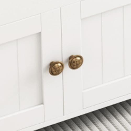 HOMEFORT 30" Shoe Bench with Lift Top Storage, Entryway Bench with Cushioned Seat, Wooden End of Bed Bench, Shoe Cabinet Bench with Hidden Storage Space, for Bedroom, Hallway,White 7