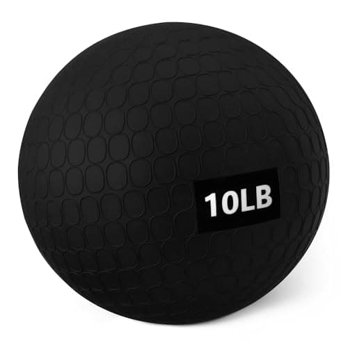 Amazon Basics Heavy-Duty Slam Medicine Ball for Exercise, Weighted Design, 10lb, Black