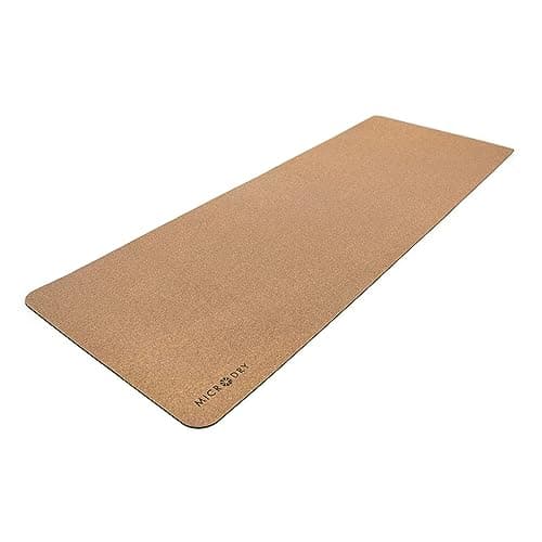MICRODRY Cork Mat for Yoga, Pilates, Exercise and More, Fitness Mats for Home Workout, 72 (L) x 26 (W) x 0.25 (Th) inches Each Gym Mat 8