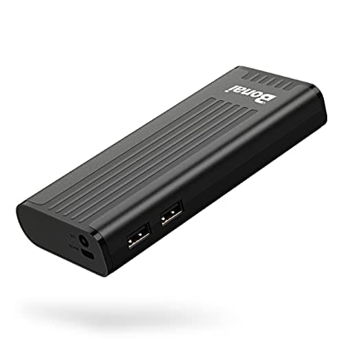 BONAI 10000mAh Portable Charger for Heated Vest, 5V 2.1A Battery Pack for Heated Jacket with Dual USB Output & LED Flashlight for iPhone iPad iPod Android and More