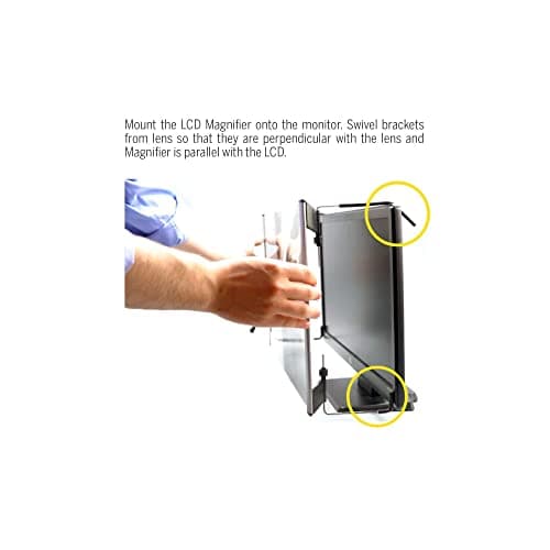 Kantek MAXVIEW LCD Monitor Magnifier for 24-Inch Widescreen Monitors (Measured Diagonally) (MAG24WL),Clear 8