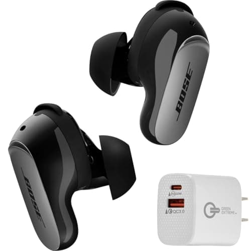 Bose QuietComfort 2nd Gen Ultra Wireless Noise Cancelling Earbuds - Black, with Wall Charger