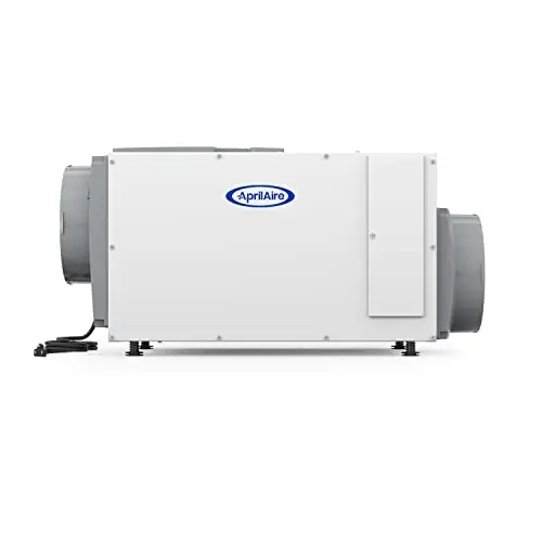 AprilAire E100 Pro 100-Pint Whole-House Dehumidifier + Model 76 Wall Mount Control, Commercial-Grade Dehumidifier for Basement, Crawlspace, or Whole House up to 5,500 sq. ft. 24