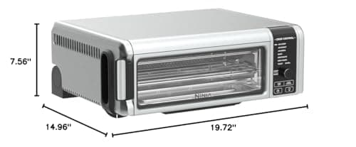 Ninja Digital Air Fryer & Toaster Oven | 8-in-1 Functionality | Flip-Up Design | XL Capacity | Air Fry Basket, Sheet Pan, Wire Rack & Crumb Tray | 1800 Watt | Silver | SP101 13