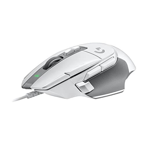 Logitech G502 X Wired Gaming Mouse - LIGHTFORCE hybrid optical-mechanical primary switches, HERO 25K gaming sensor, compatible with PC - macOS/Windows - White (Renewed)