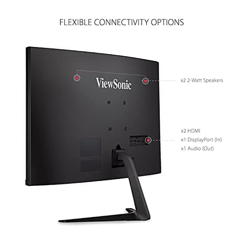 ViewSonic VX2718-2KPC-MHD 27 Inch Curved 1440p 1ms 180Hz Gaming Monitor with FreeSync Premium, Eye Care, HDMI and Display Port 6