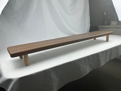 Dual Monitor Stand Riser, 39Inch Extra Long Wooden Desktop Monitor Riser with Storage for 2 Monitors Ultra Strong Desk Shelf Organizer Riser Ergonomic for 2 Screens/Laptop/PC/TV/Printer, Large, Walnut 9