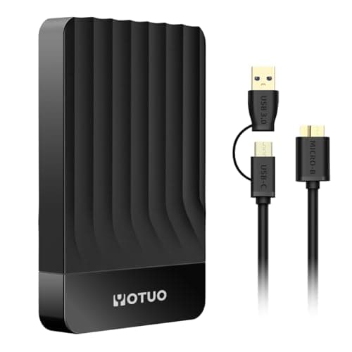 YOTUO Portable External Hard Drive Storage Expansion Mobile HDD USB 3.0 for PC, Mac, Desktop, Laptop, PS4, PS5, Xbox One X/S, Xbox 360, Xbox Series X/S, Office & Game (Black, 500GB)