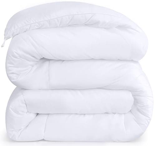 Utopia Bedding Comforters Queen Size, All Season Duvet Insert, Down Alternative Box Stitched Bed Comforter with Corner Tabs, Machine Washable (White) 8
