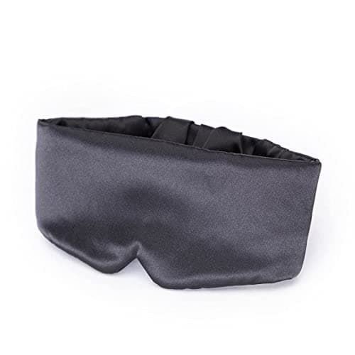 Kitsch Satin Sleep Mask - Eye Masks for Sleep, Softer Than Silk Satin Sleeping Mask Blindfold and Sleep Masks for Women and Men, Eye Care Travel Essentials - Charcoal Black 6