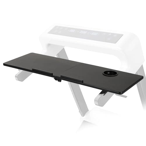Foldable Treadmill Desk Attachment, Ergonomic Desk Attachment for Treadmill,Treadmill Laptop Holder for Notebooks, MacBook, Workstation Handrail Up to 30 Inches with Cup Holder