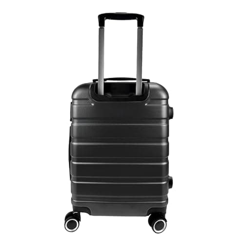 Panana Modern Design Hard Shell Cabin ABS Suitcase with 4 Spinner Wheels Luggage Trolley Case Carry-On Lightweight (Black, 28") 7