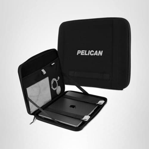 Pelican Ranger Series - Laptop Bag/Sleeve - 16 Inch, Black [Elastic Carrying Handle] [Secure Zip Lock] Water Resistant & Heavy Duty Laptop Case for MacBook Pro 16 / Air, iPad Pro, HP, Dell, Lenovo 9