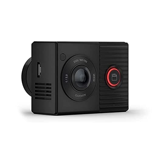 Garmin Dash Cam Tandem, Front and Rear Dual-Lens Dash Camera with Interior Night Vision, Two 180-degree Lenses, Front-Facing Lens with 1440p, Interior-Facing Lens with 720p