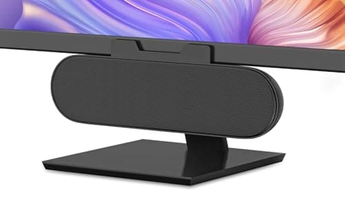 LXTNFU Computer Speakers for Desktop Monitor,Single Speakers for Desktop PC,Laptop Speaker with Loud Sound,Volume Control Easily Clamps to Monitors(USB-C to USB Adapter Included) (Black)