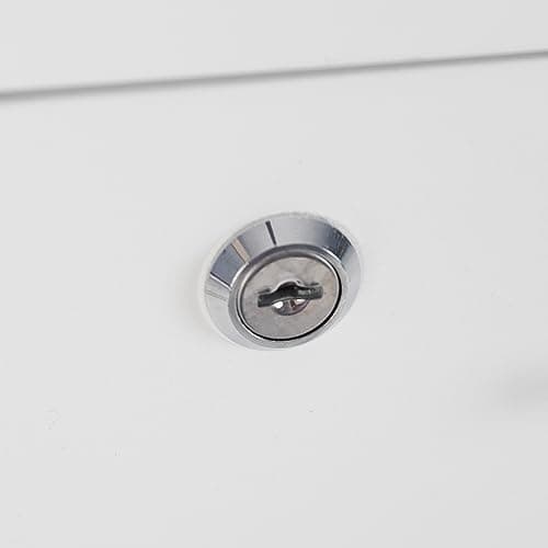 File Cabinet - 2-Drawer Cabinet with Lock and Deep Drawer Storage - Rolling Filing Cabinet for Under The Desk, Home, or Office by Lavish Home (White) 10