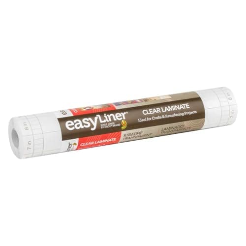 EasyLiner Clear Adhesive Shelf Liner for Cabinets, Cupboards & Protective Covering - Peel and Stick Shelf Liner Easy to Cut & Fit - Self- Adhesive & Removable - 12" x 36 Feet - 1 Roll 9