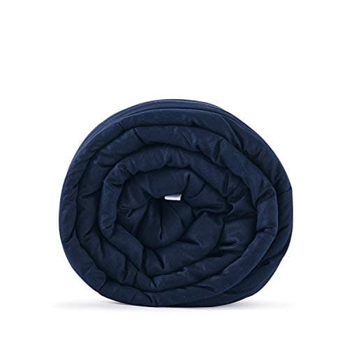 RelaxBlanket King Size Weighted Blanket | 80''x90'',30lbs | for Single or Double | Premium Cotton Material with Glass Beads | Navy 6
