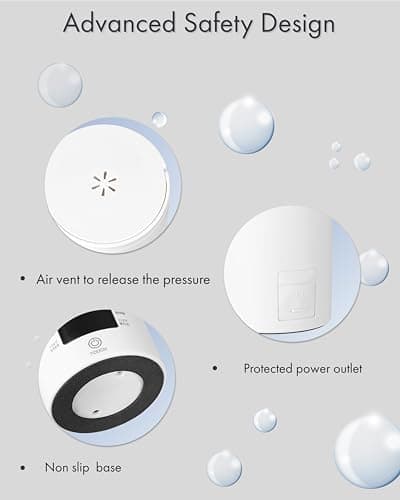 Pixiware Travel Kettle Twist Lid for Hot Water on the Go 450ml – Small Portable Mini Electric Kettle – 4 Smart Temp Presets – Auto Shut-Off – Leak-Resistant – Stainless Steel BPA-Free 304 5