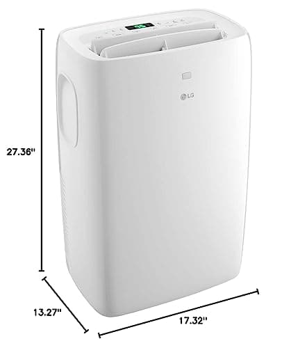 LG 6,000 BTU DOE 8,000 BTU ASHRAE Portable Air Conditioner, 115V, Cools 250 Sq.Ft. (10' x 25' Room Size), Quiet Operation, LCD Remote Control, and Window Installation Kit, White 11